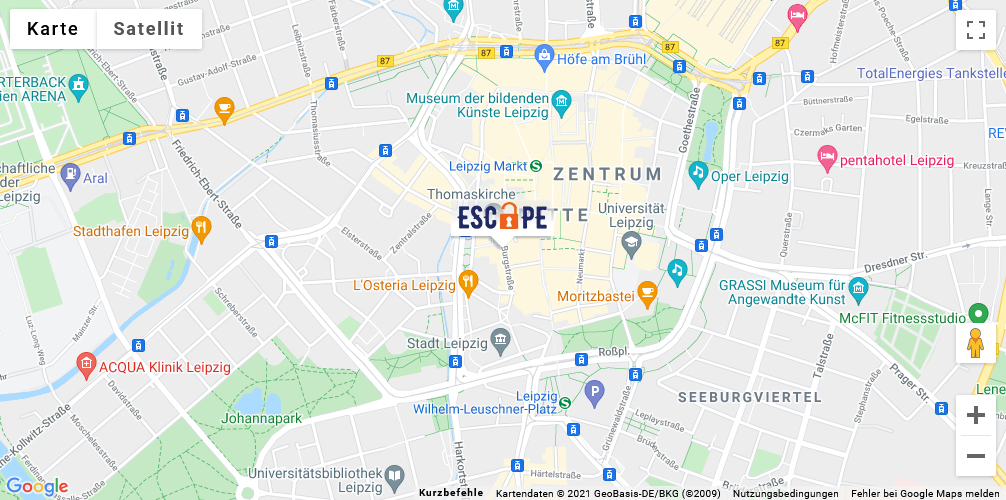 Map & directions - Escape Leipzig