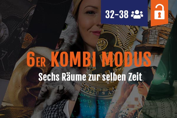Sechs Escape Räume Leipzig für 32 - 38 Personen